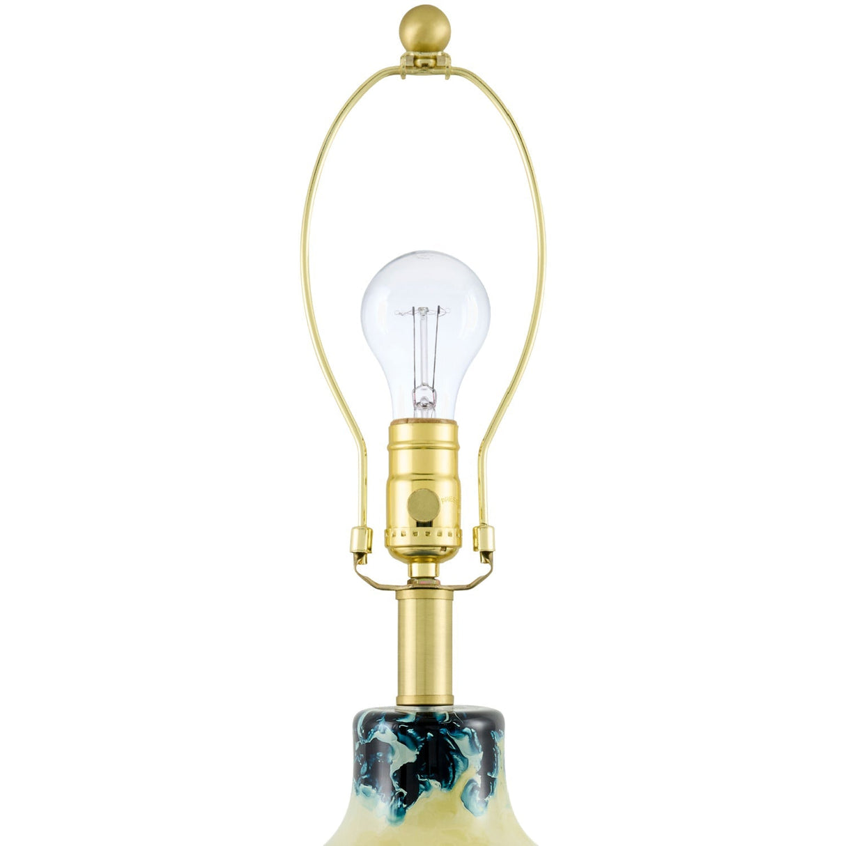 Modern European furniture - Round Painted Glass Tabe Lamp - www.oroa.com