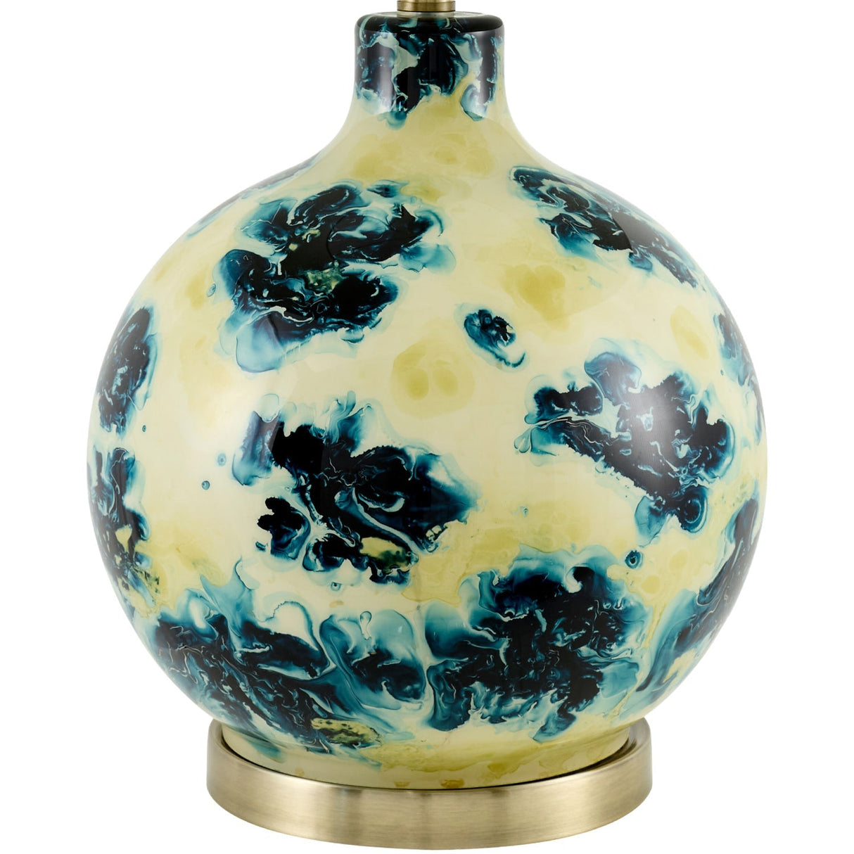 Modern European furniture - Round Painted Glass Tabe Lamp - www.oroa.com