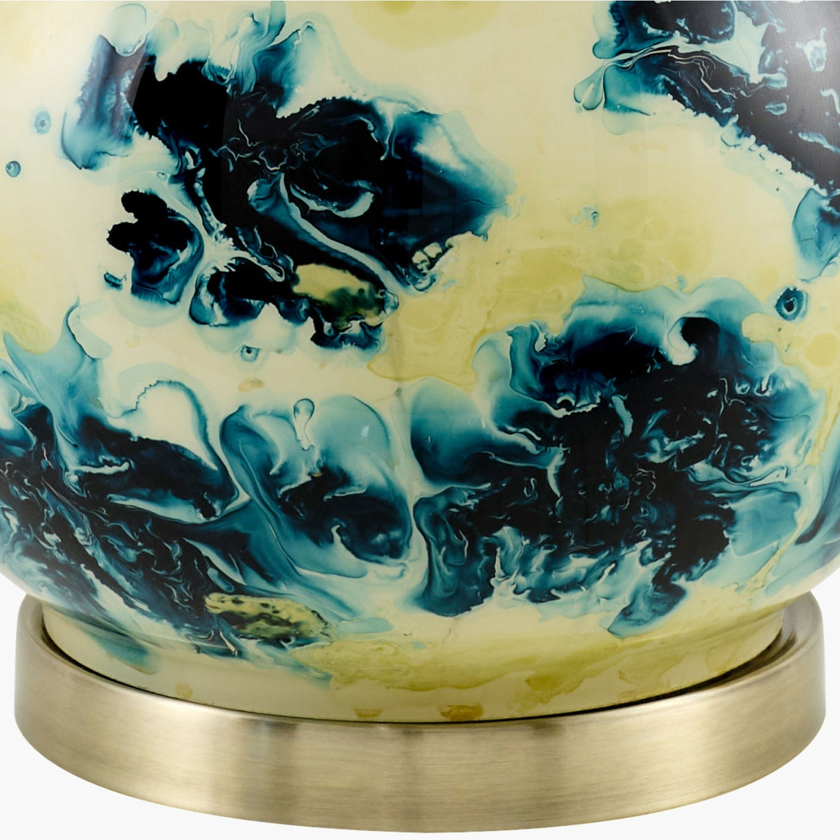 Modern European furniture - Round Painted Glass Tabe Lamp - www.oroa.com