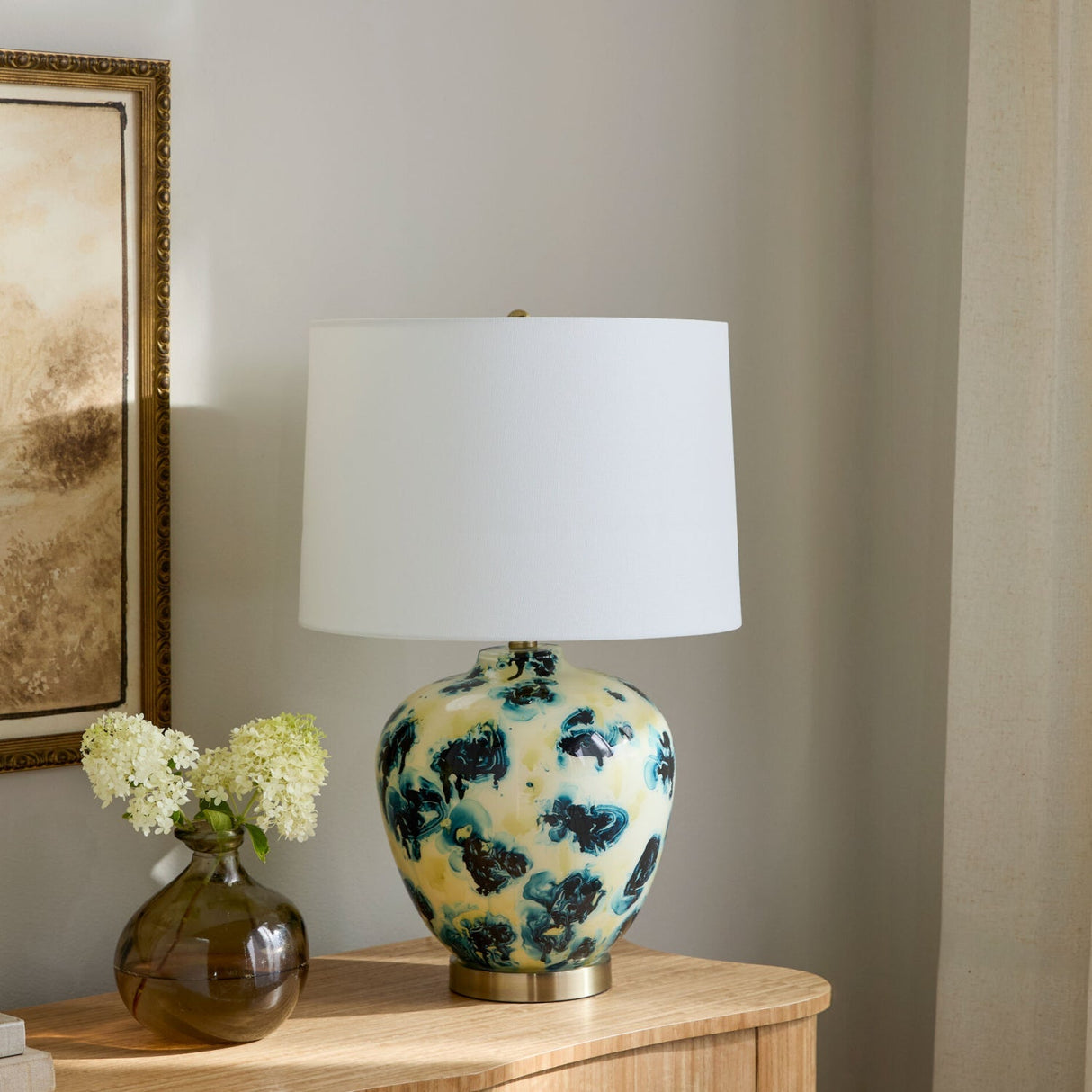 Modern European furniture - Painted Glass Table Lamp - www.oroa.com