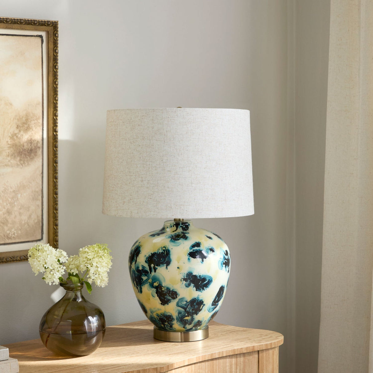 Modern European furniture - Painted Glass Table Lamp - www.oroa.com