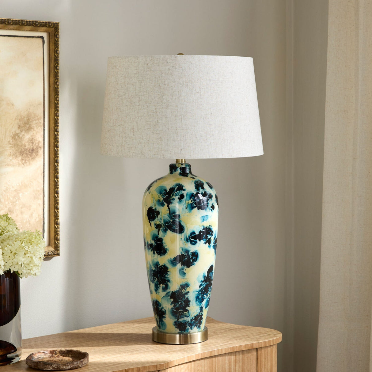 Modern European furniture - Painted Glass Accent Table Lamp - www.oroa.com