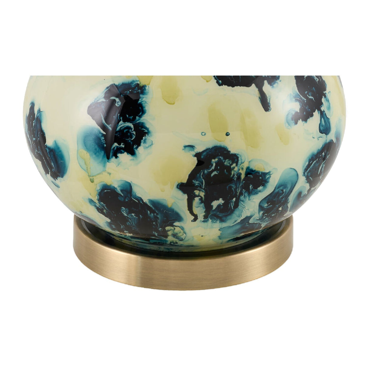 Modern European furniture - Painted Blue Glass Table Lamp - www.oroa.com