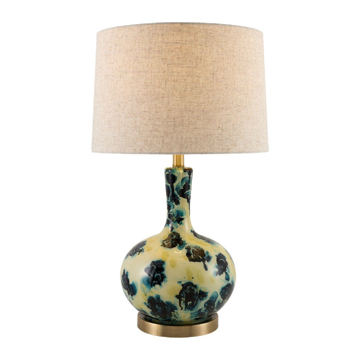 Modern European furniture - Painted Blue Glass Table Lamp - www.oroa.com