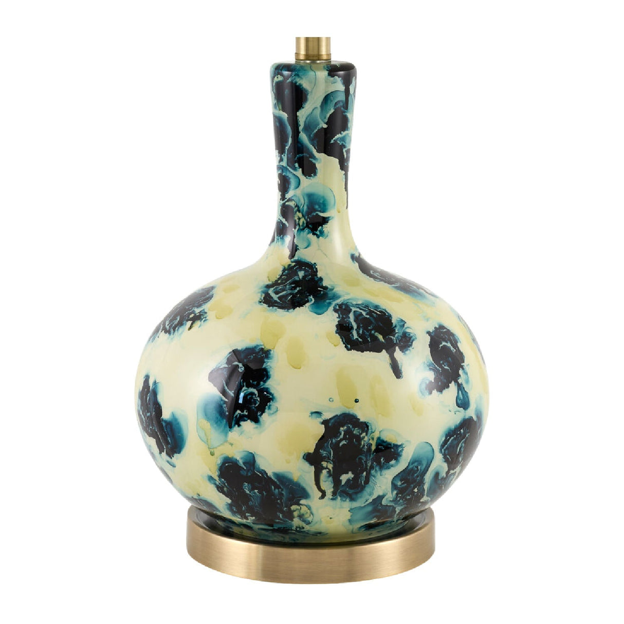 Modern European furniture - Painted Blue Glass Table Lamp - www.oroa.com