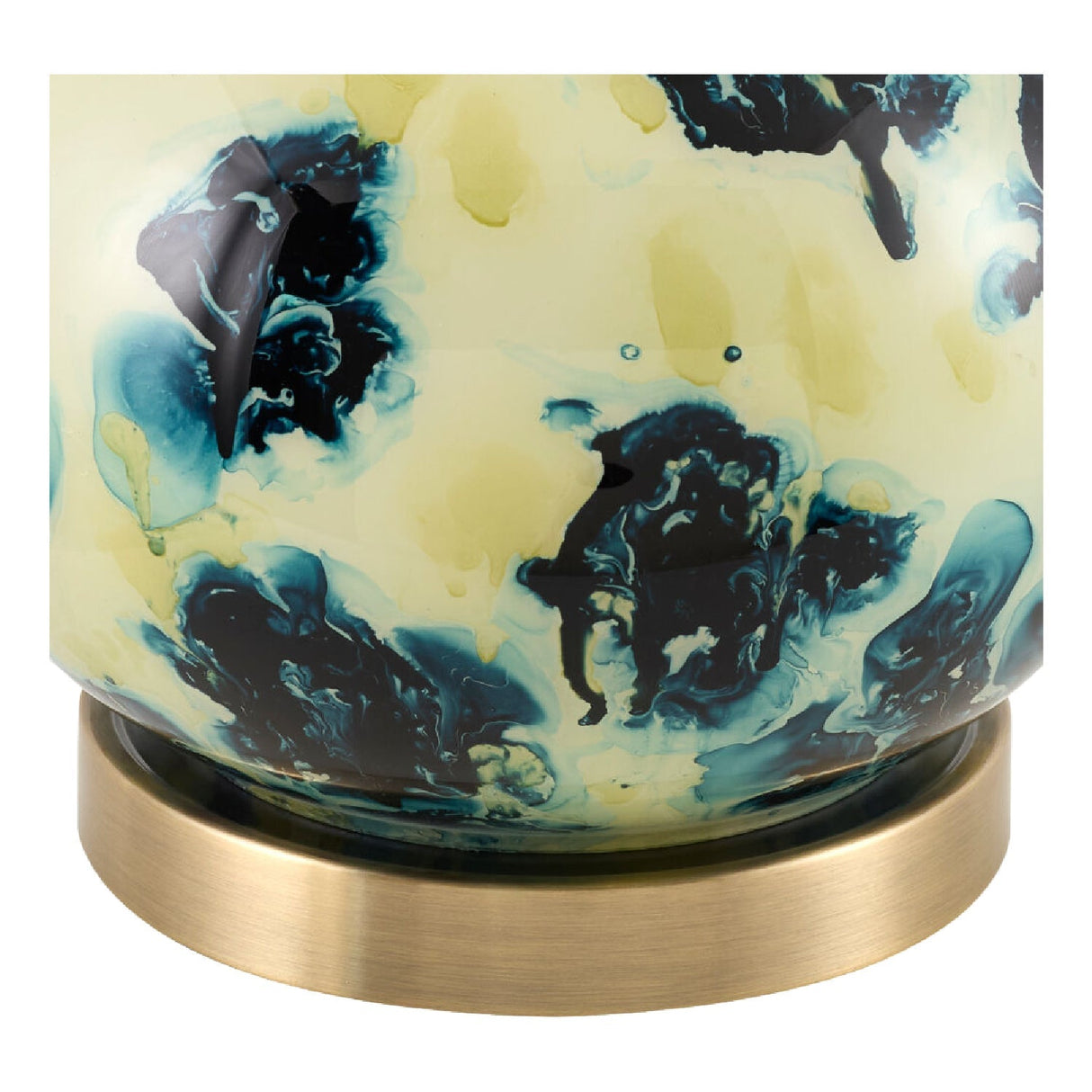 Modern European furniture - Painted Blue Glass Table Lamp - www.oroa.com