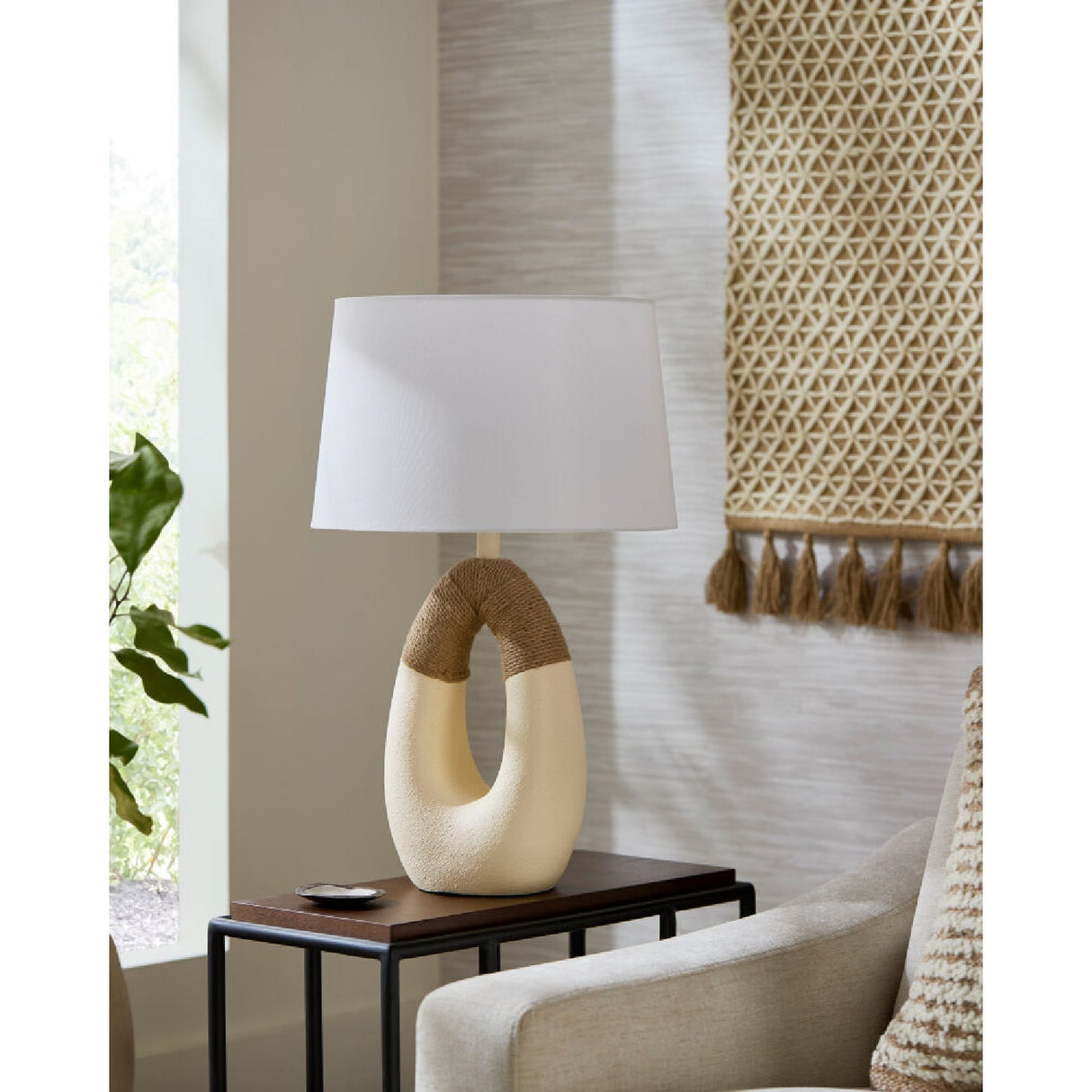 Modern European furniture - Carved Out Base Table Lamp - www.oroa.com
