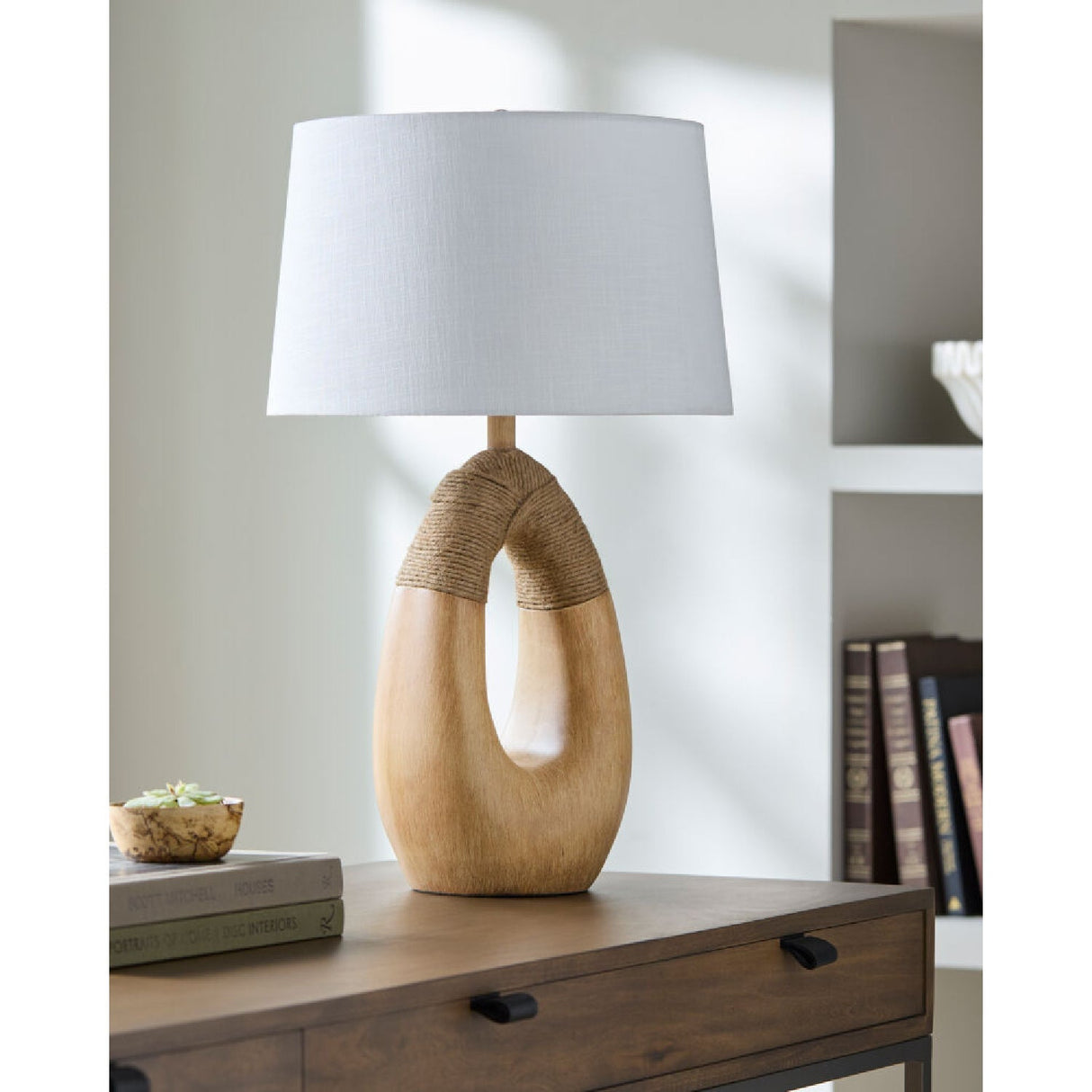 Modern European furniture - Carved Out Base Table Lamp - www.oroa.com