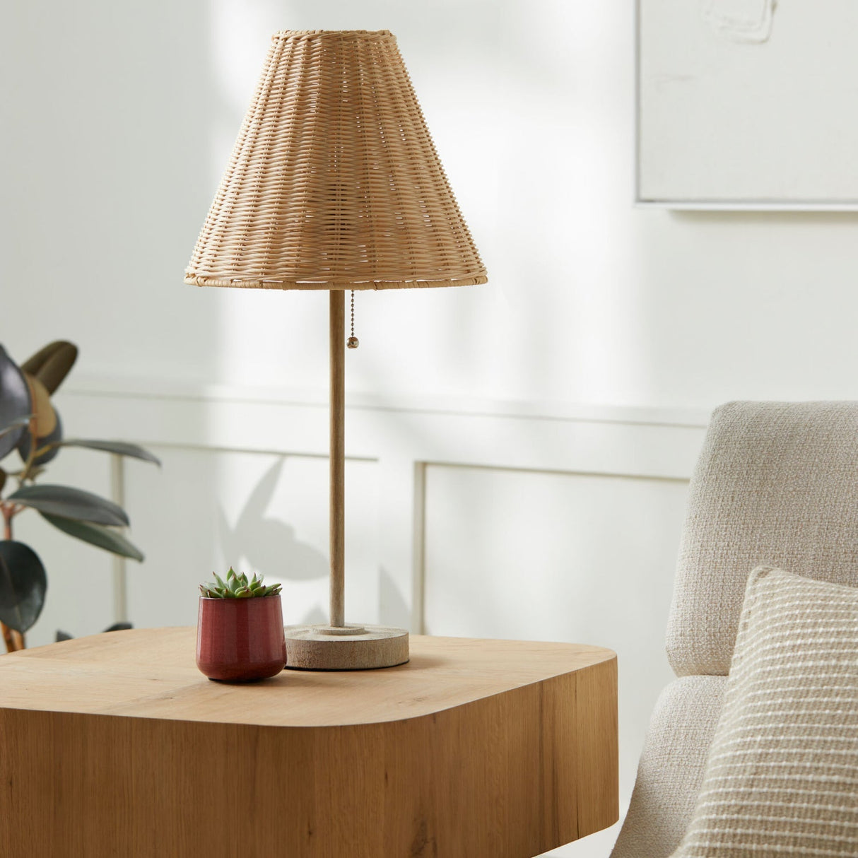 Modern European furniture - Empire Rattan Accent Table Lamp - www.oroa.com