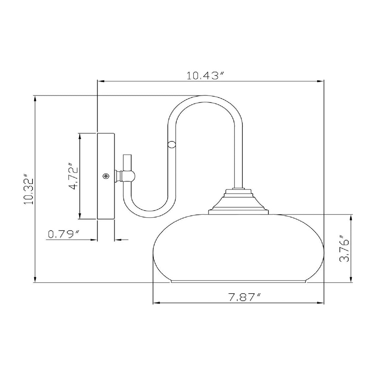 Modern European furniture - White Glass Accent Wall Lamp - www.oroa.com