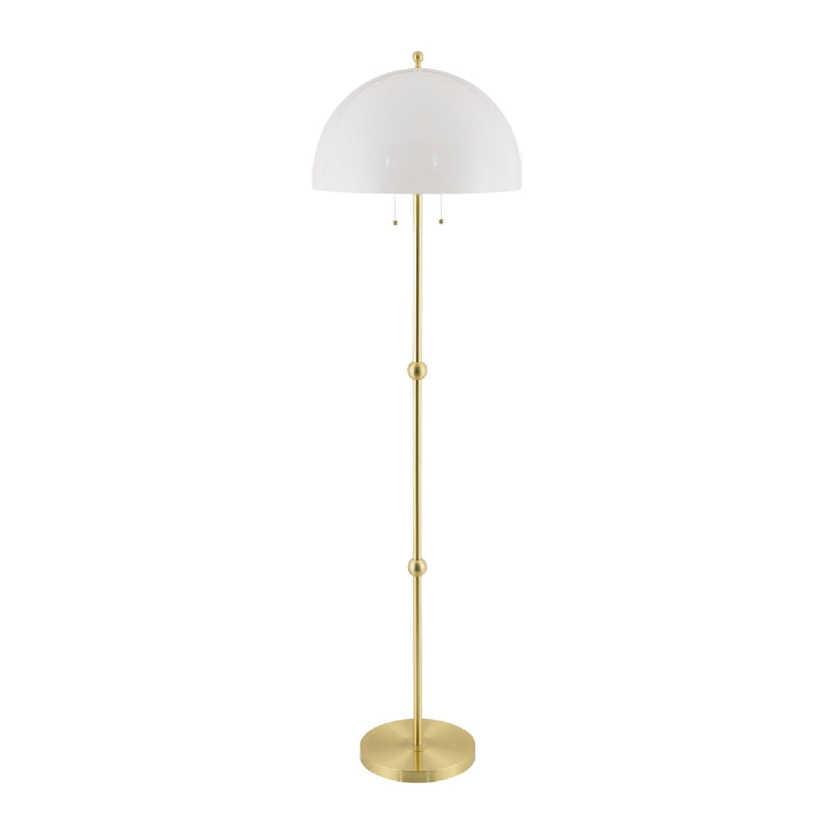 Modern European furniture - White Glass Dome Floor Lamp - www.oroa.com