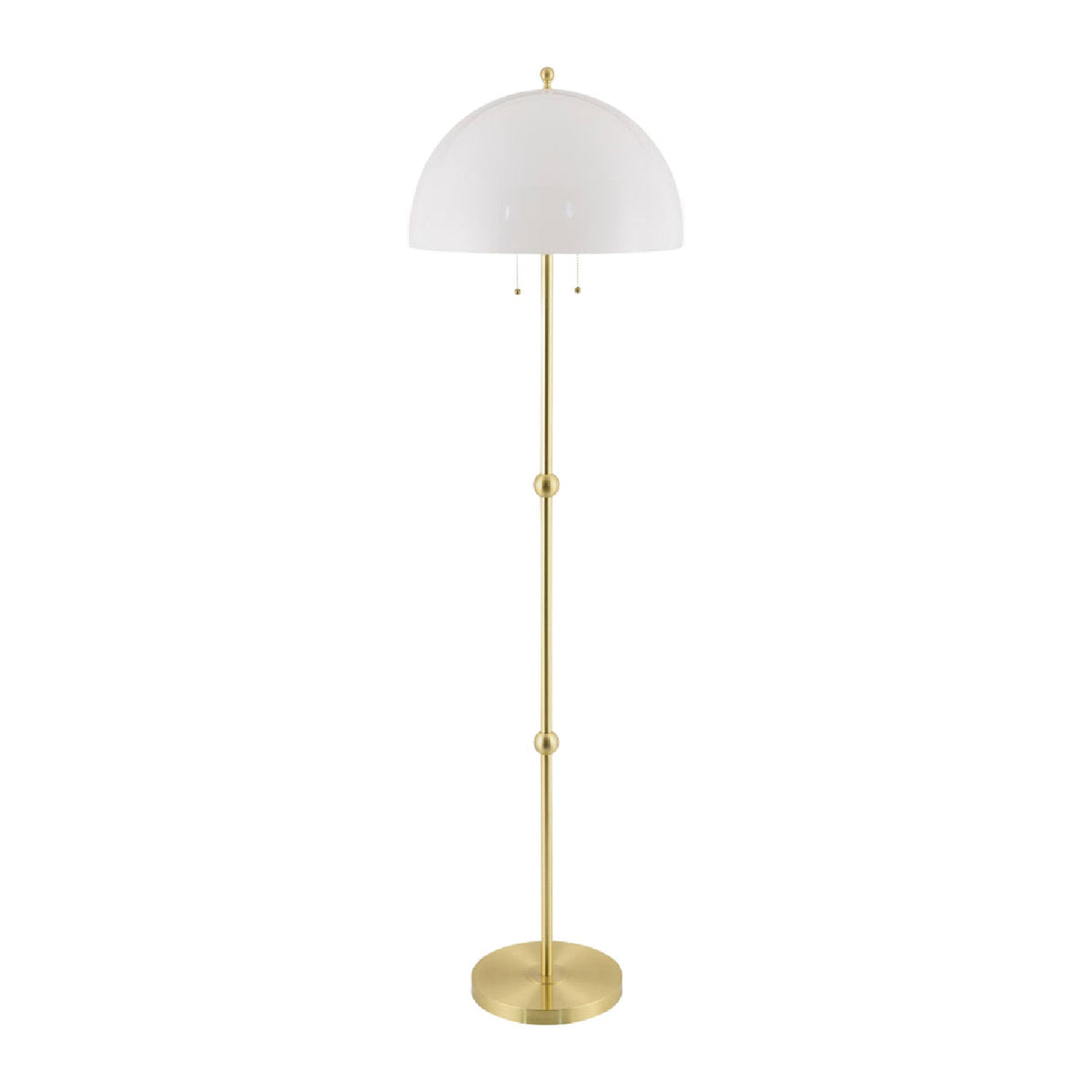 Modern European furniture - White Glass Dome Floor Lamp - www.oroa.com