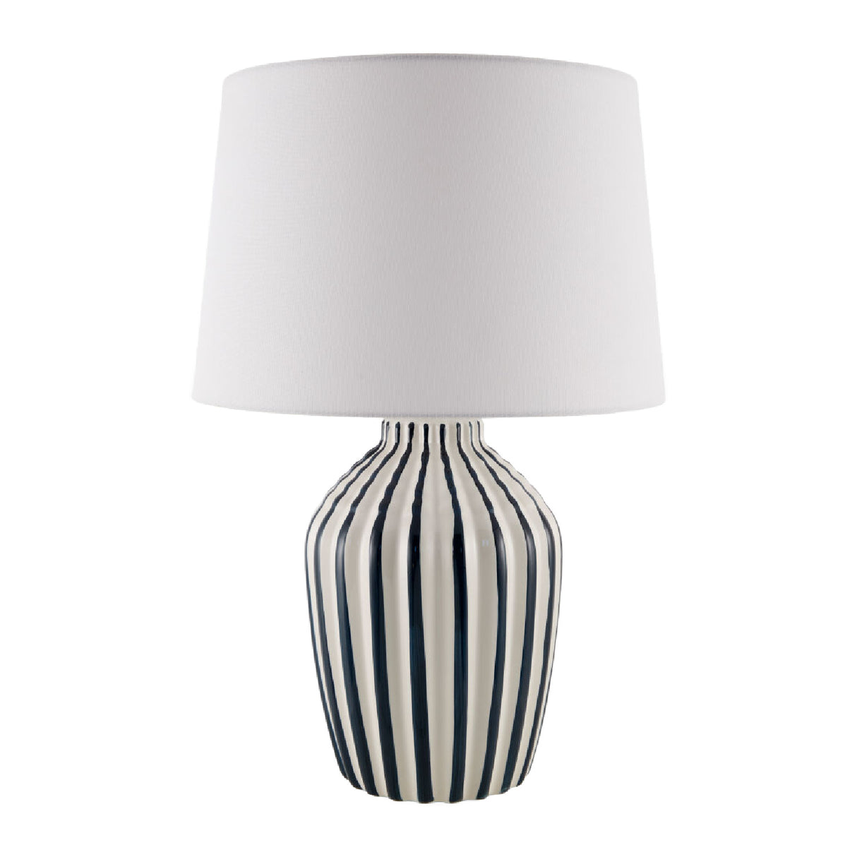 Modern European furniture - Lined Ceramic Accent Table Lamp - www.oroa.com