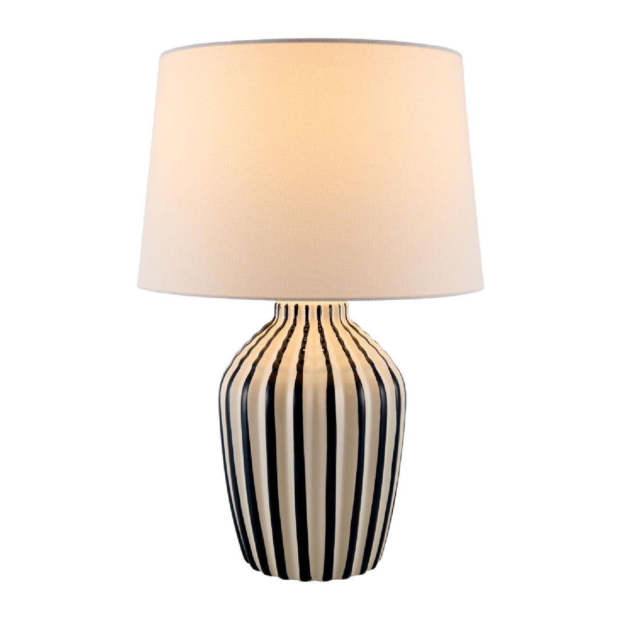 Modern European furniture - Lined Ceramic Accent Table Lamp - www.oroa.com