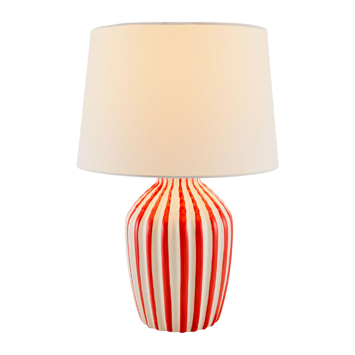 Lined Ceramic Accent Table Lamp | Oroa.com