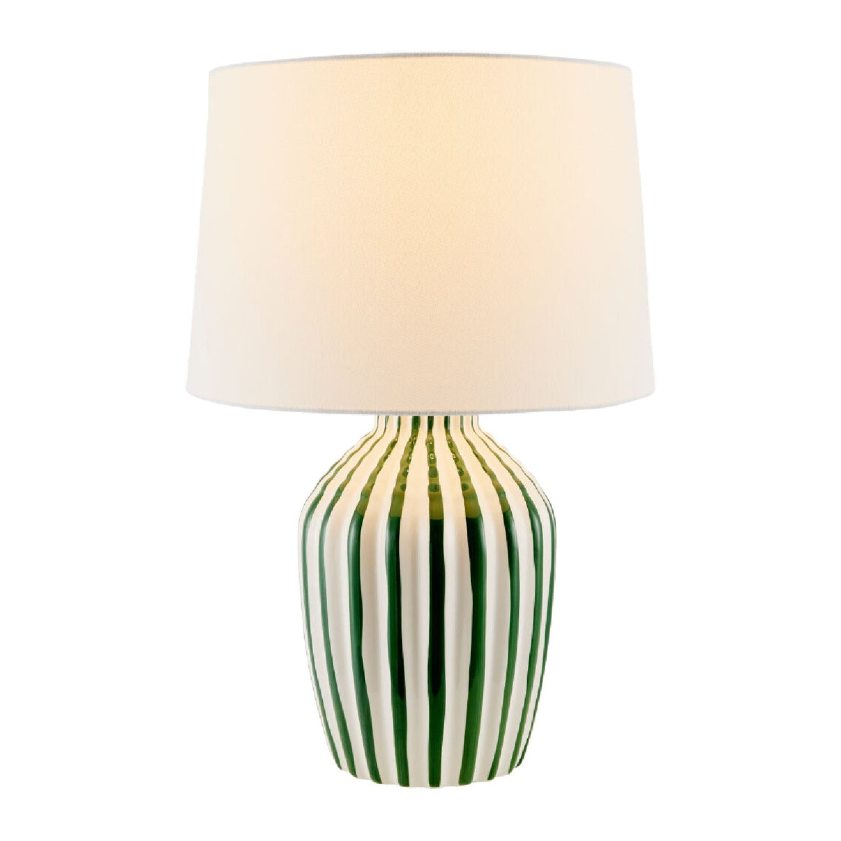 Modern European furniture - Lined Ceramic Accent Table Lamp - www.oroa.com
