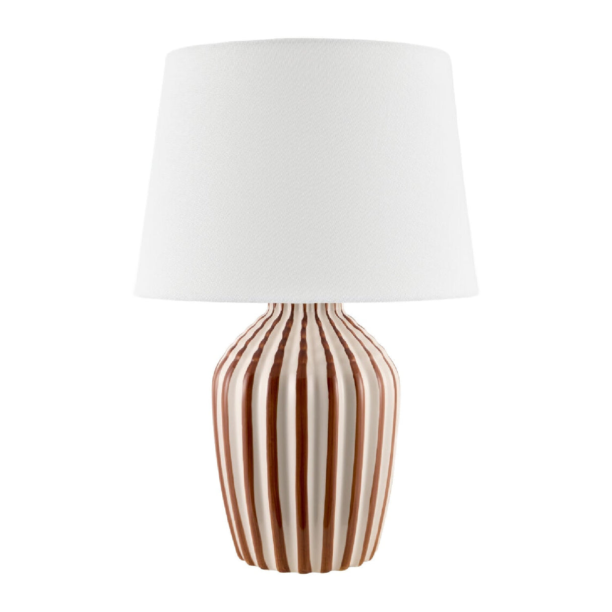 Modern European furniture - Lined Ceramic Accent Table Lamp - www.oroa.com