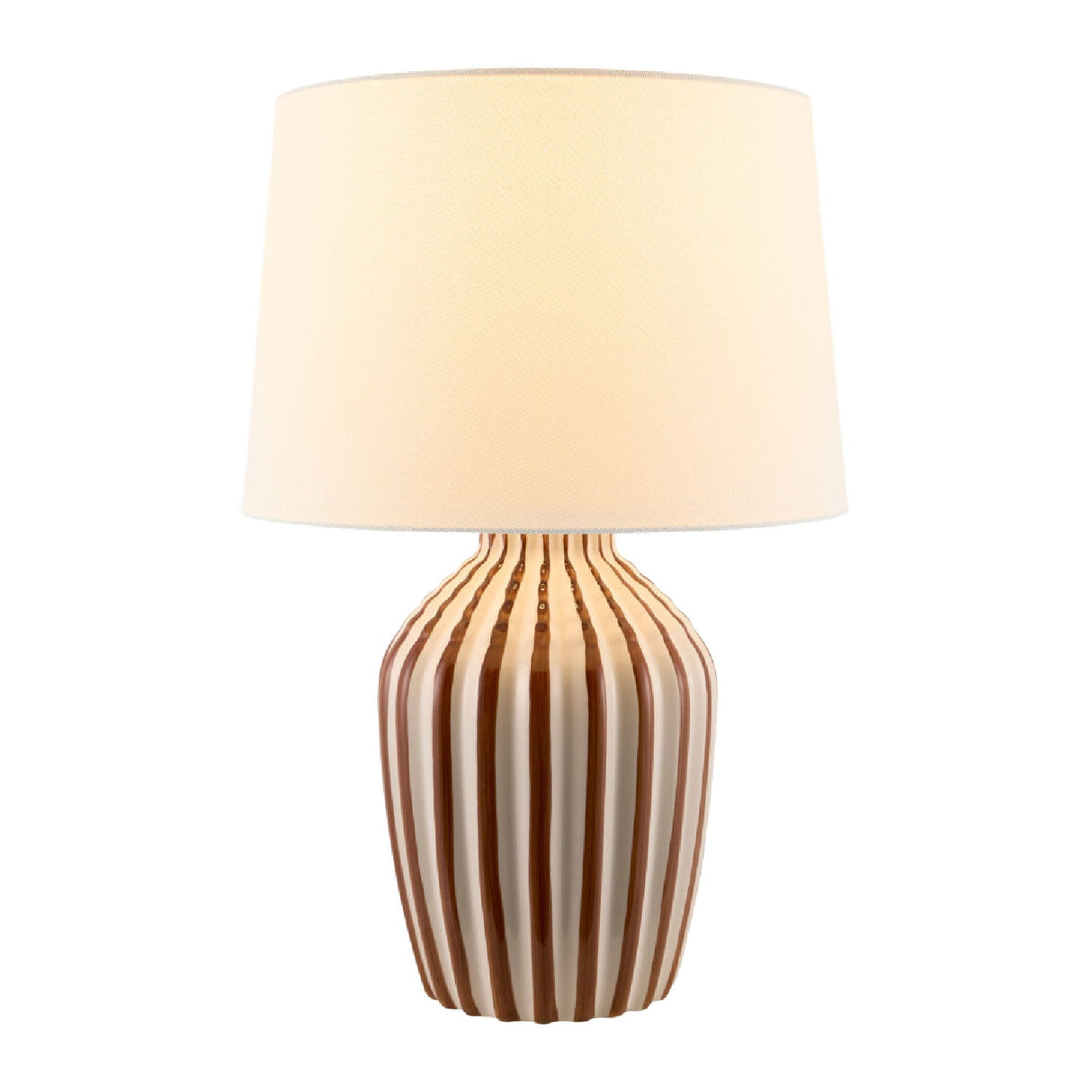 Modern European furniture - Lined Ceramic Accent Table Lamp - www.oroa.com