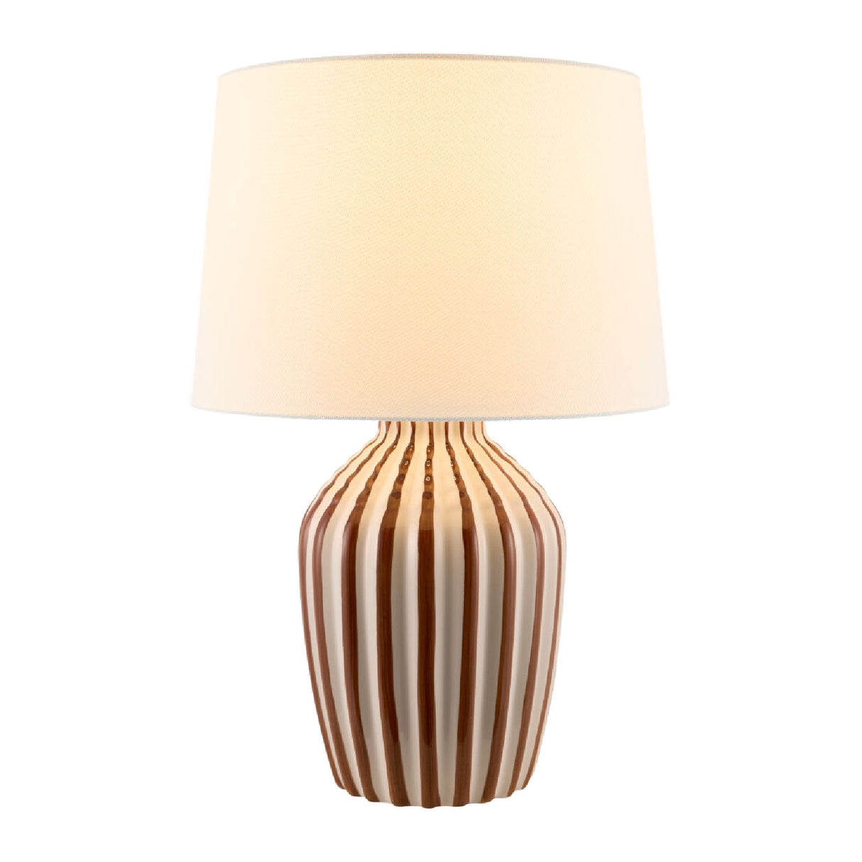 Modern European furniture - Lined Ceramic Accent Table Lamp - www.oroa.com