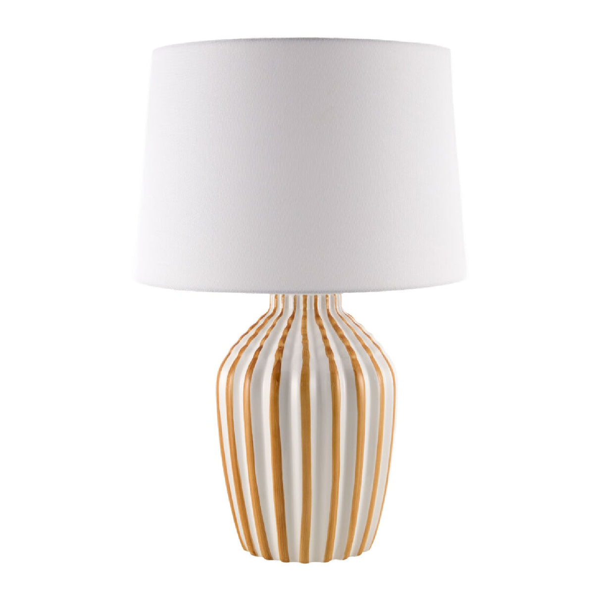 Modern European furniture - Lined Ceramic Accent Table Lamp - www.oroa.com