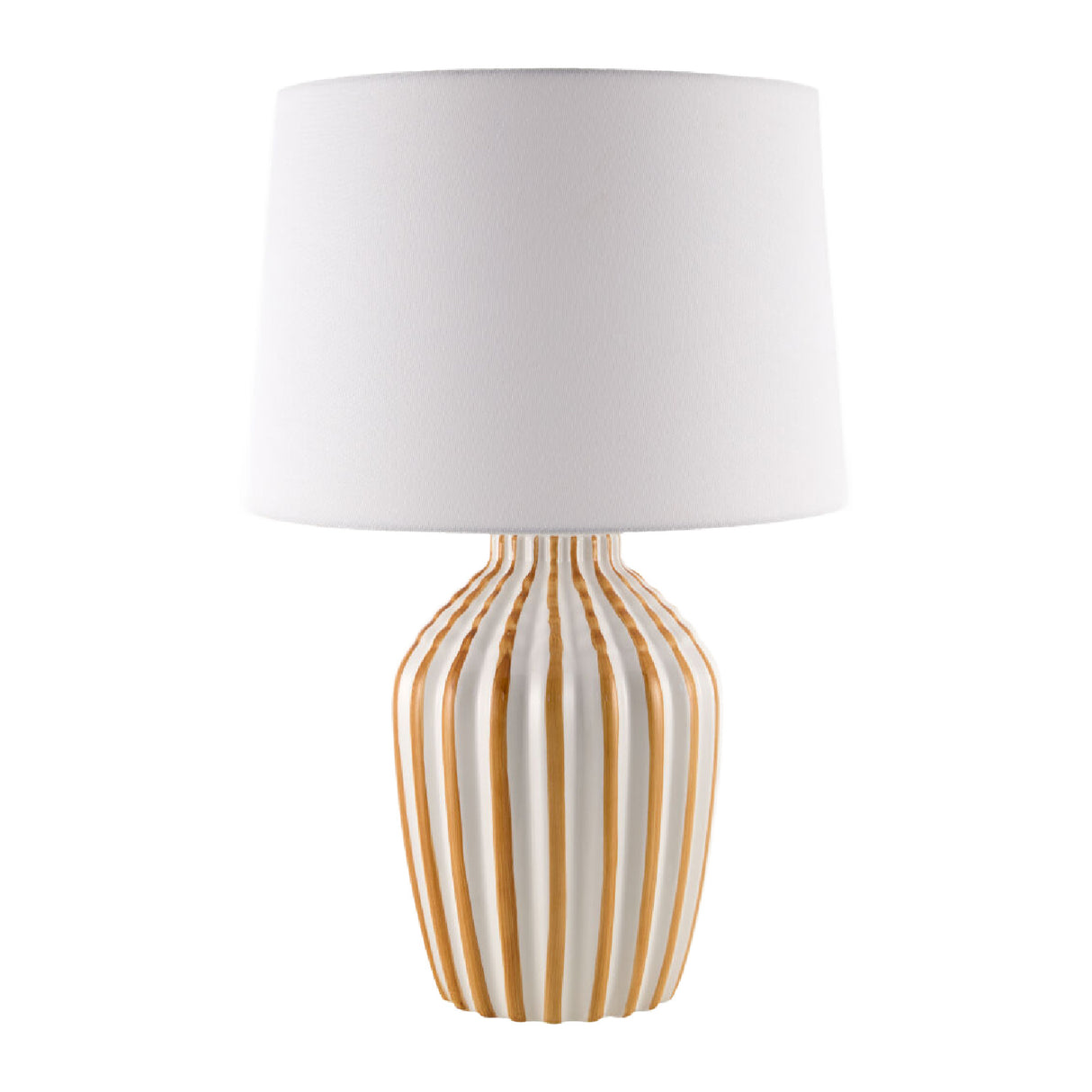 Modern European furniture - Lined Ceramic Accent Table Lamp - www.oroa.com