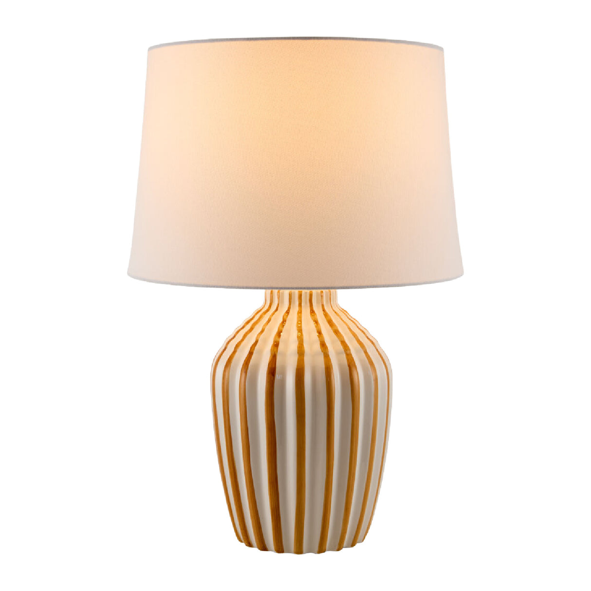 Modern European furniture - Lined Ceramic Accent Table Lamp - www.oroa.com