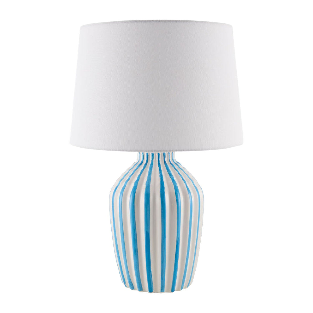 Modern European furniture - Lined Ceramic Accent Table Lamp - www.oroa.com