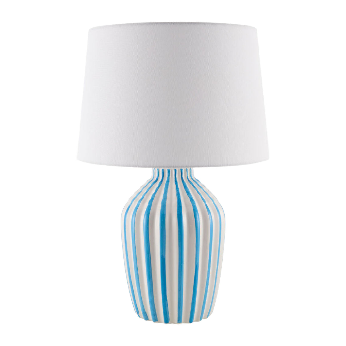 Lined Ceramic Accent Table Lamp | Oroa.com