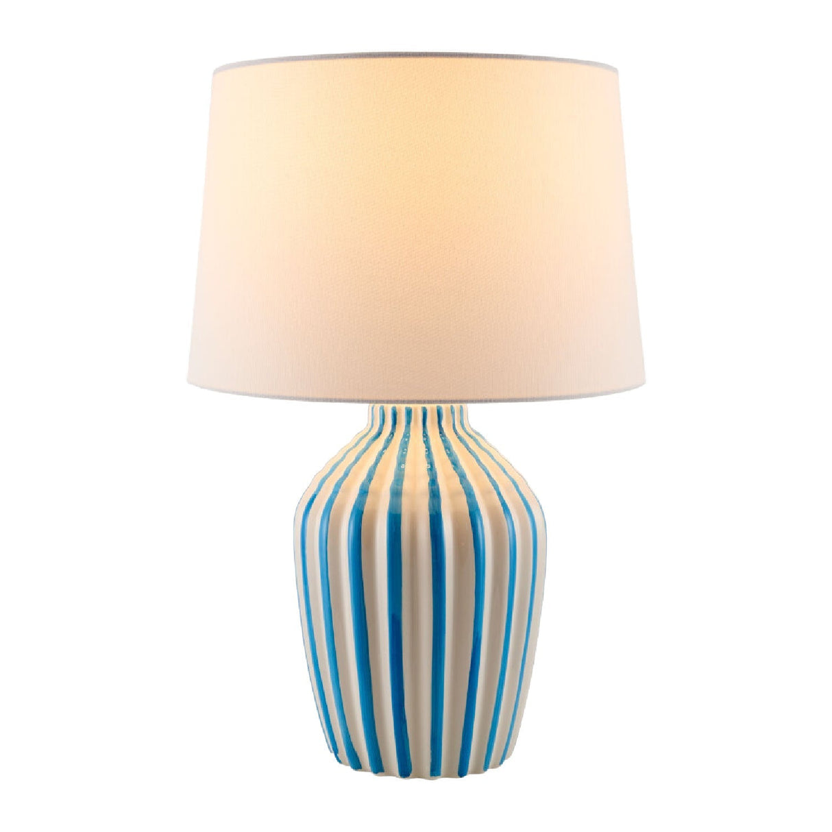 Modern European furniture - Lined Ceramic Accent Table Lamp - www.oroa.com