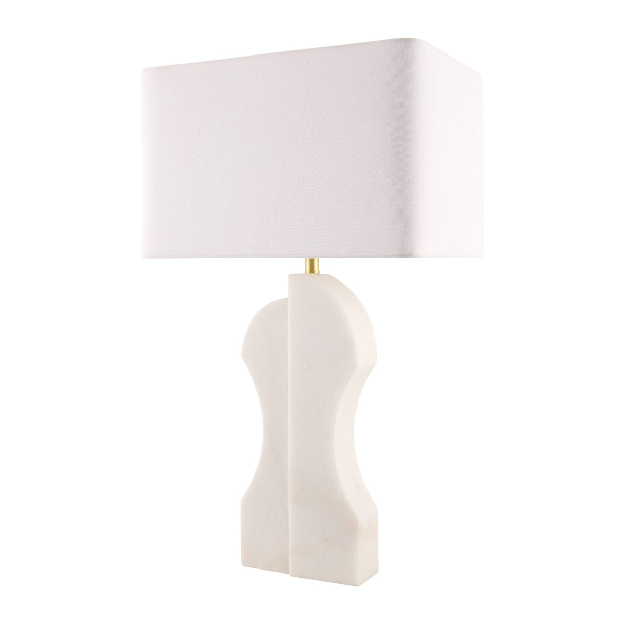Modern European furniture - White Marble Accent Table Lamp - www.oroa.com