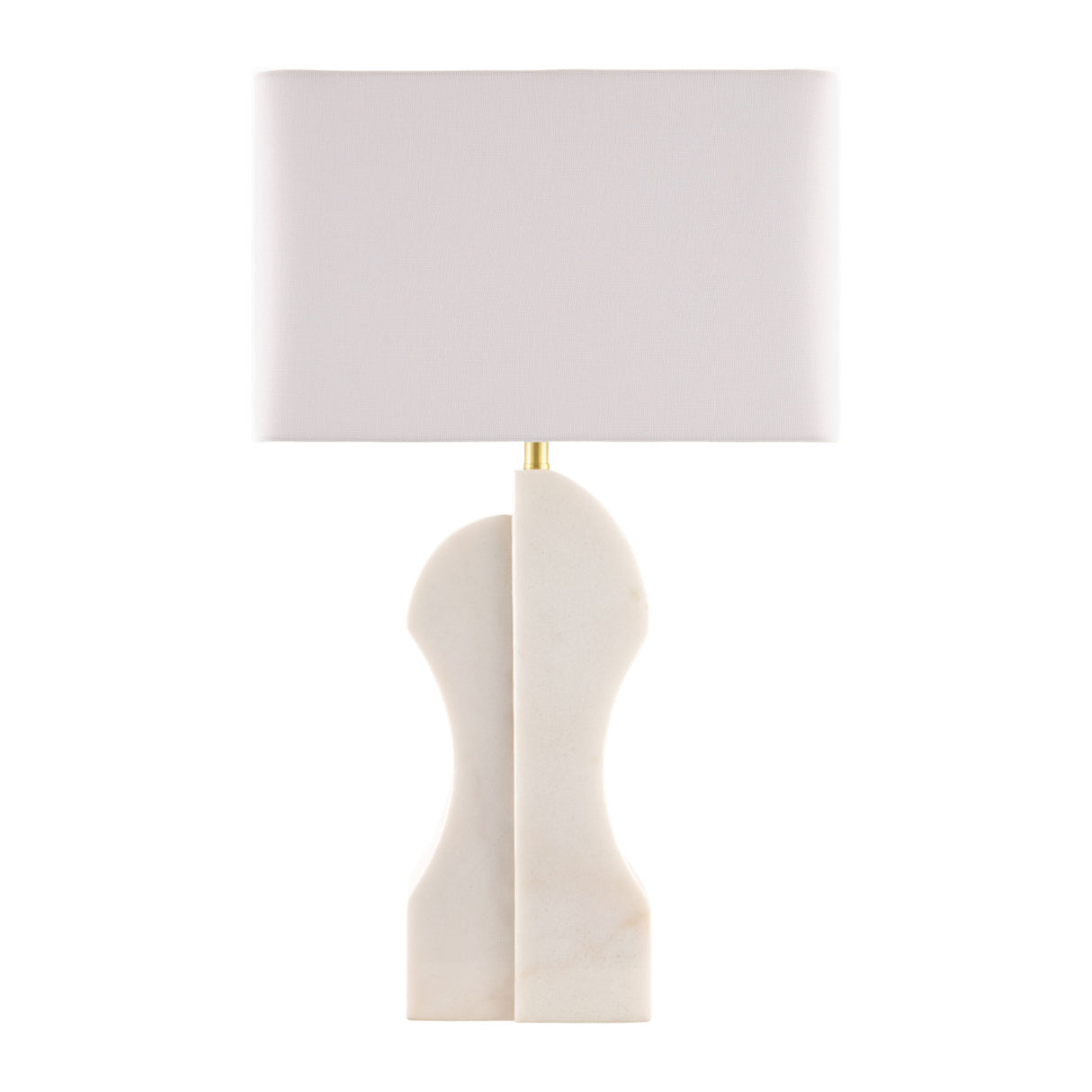 Modern European furniture - White Marble Accent Table Lamp - www.oroa.com