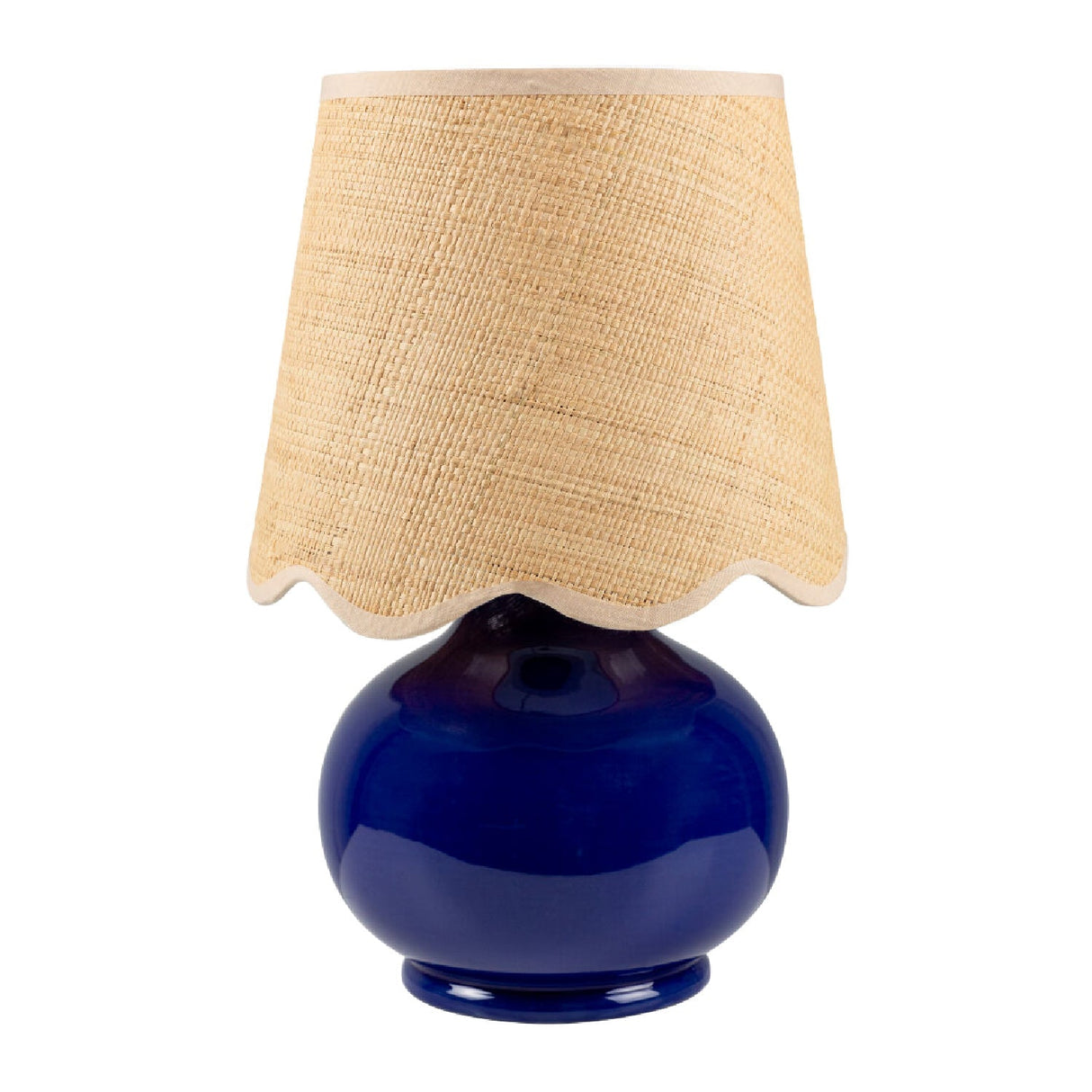 Modern European furniture - Scalloped Raffia Shade Table Lamp - www.oroa.com