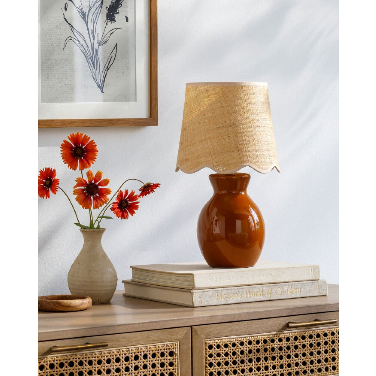 Modern European furniture - Scalloped Edge Accent Table Lamp - www.oroa.com