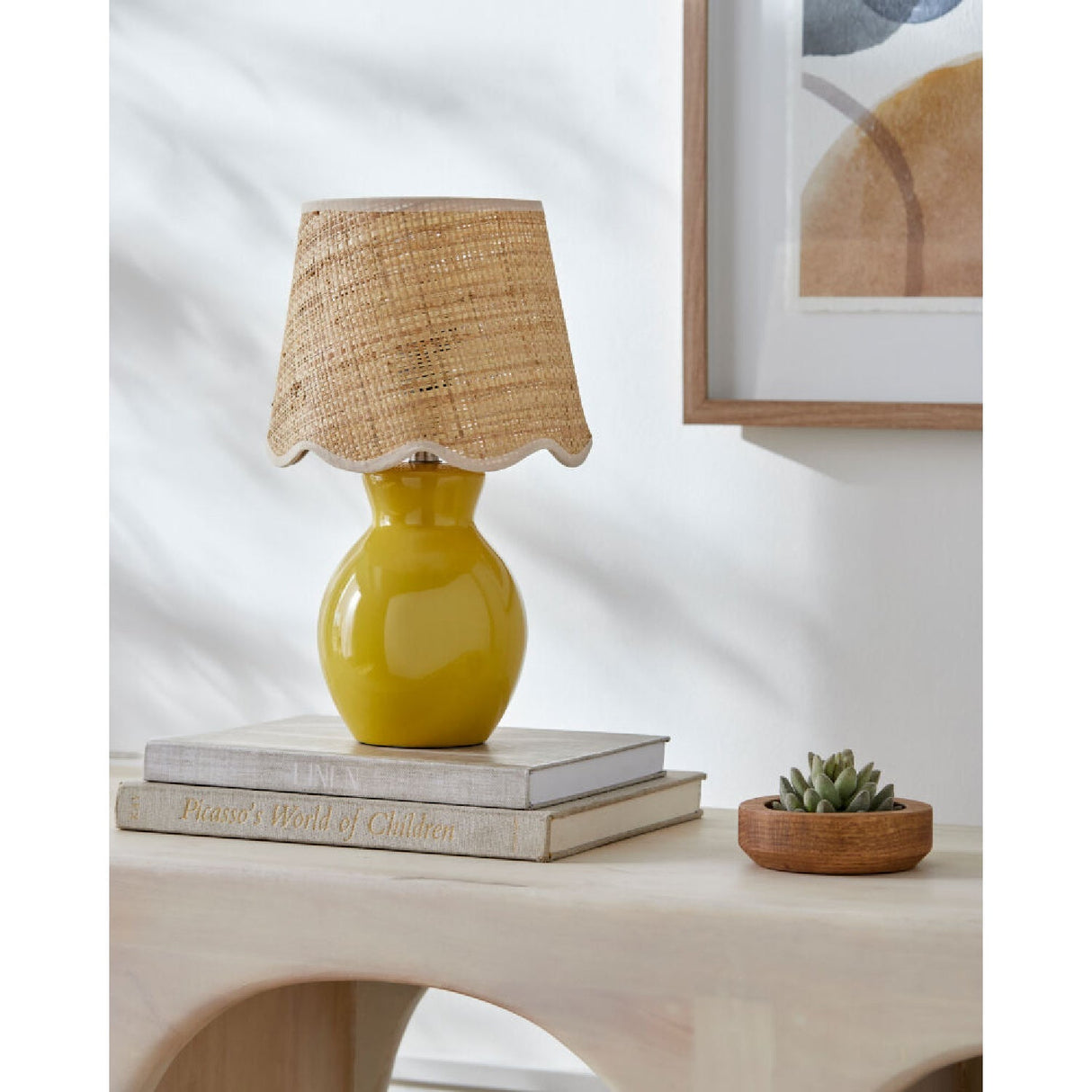 Modern European furniture - Scalloped Edge Accent Table Lamp - www.oroa.com