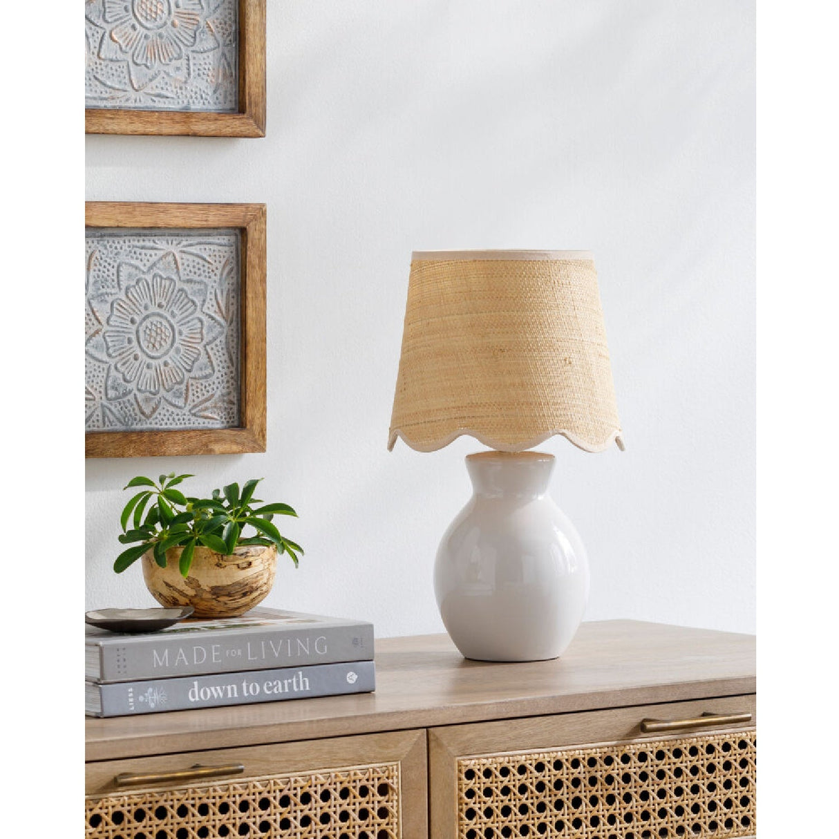 Modern European furniture - Scalloped Edge Accent Table Lamp - www.oroa.com