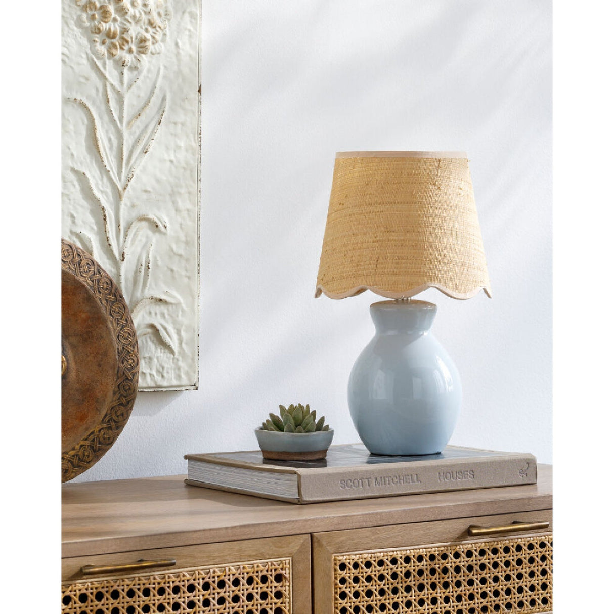 Modern European furniture - Scalloped Edge Accent Table Lamp - www.oroa.com