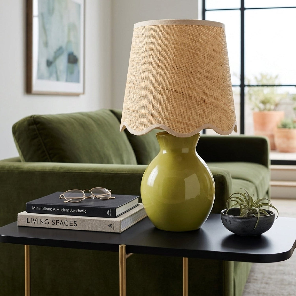 Modern European furniture - Scalloped Edge Accent Table Lamp - www.oroa.com