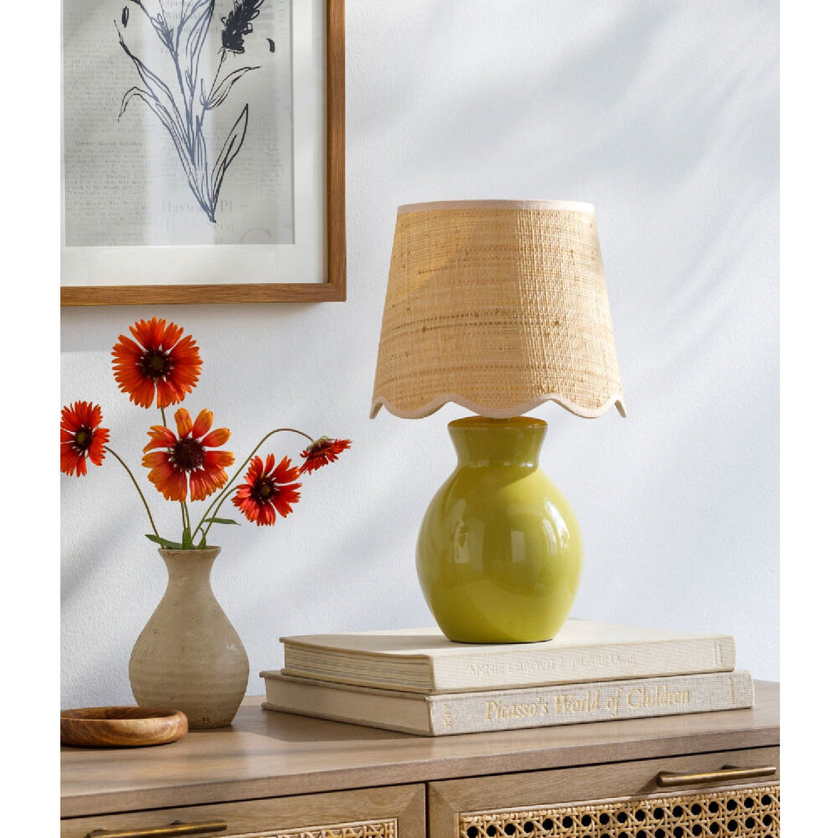 Modern European furniture - Scalloped Edge Accent Table Lamp - www.oroa.com