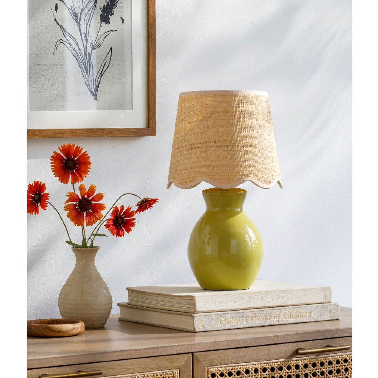 Modern European furniture - Scalloped Edge Accent Table Lamp - www.oroa.com