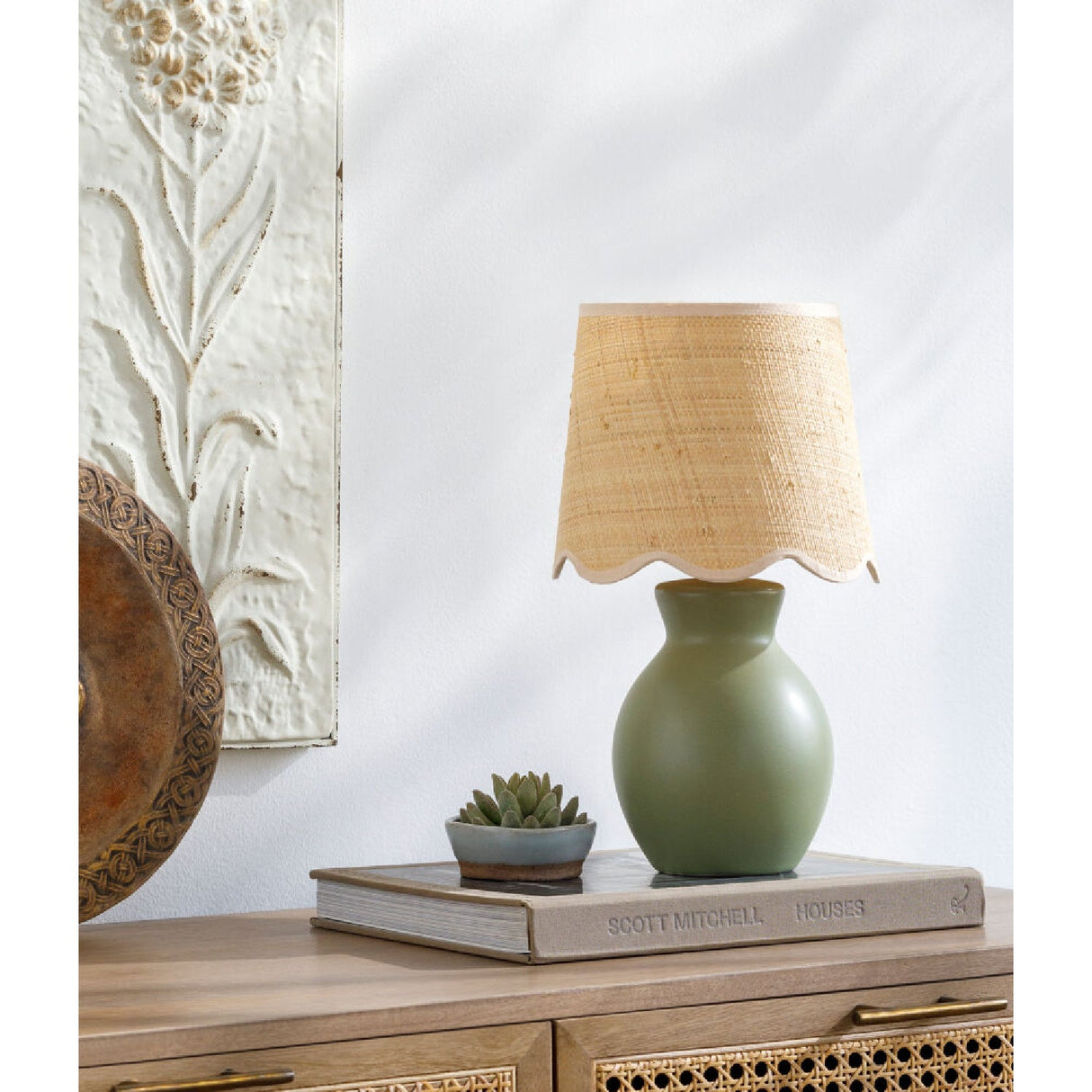 Modern European furniture - Scalloped Edge Accent Table Lamp - www.oroa.com