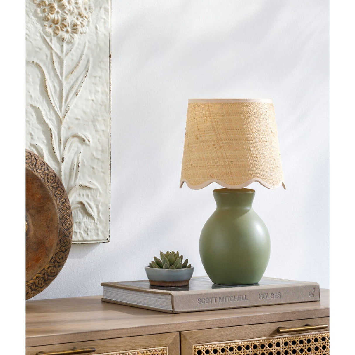 Modern European furniture - Scalloped Edge Accent Table Lamp - www.oroa.com
