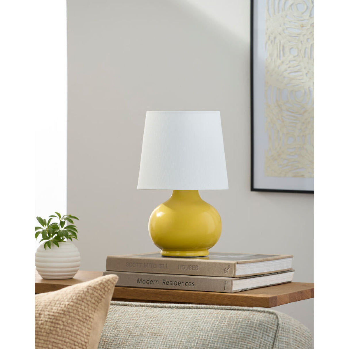 Modern European furniture - Raffia Shade Ceramic Table Lamp - www.oroa.com