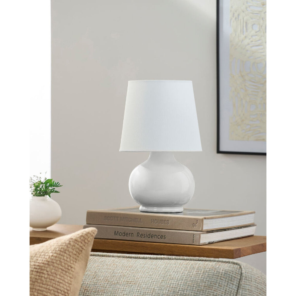 Modern European furniture - Raffia Shade Ceramic Table Lamp - www.oroa.com