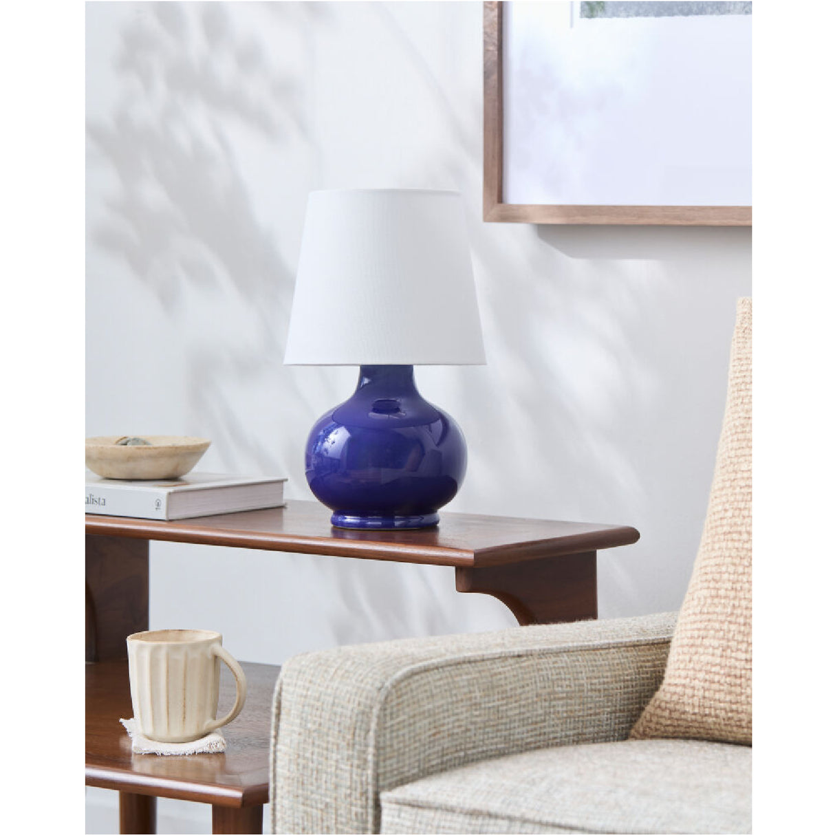 Modern European furniture - Raffia Shade Ceramic Table Lamp - www.oroa.com
