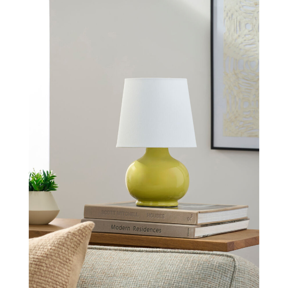 Modern European furniture - Raffia Shade Ceramic Table Lamp - www.oroa.com