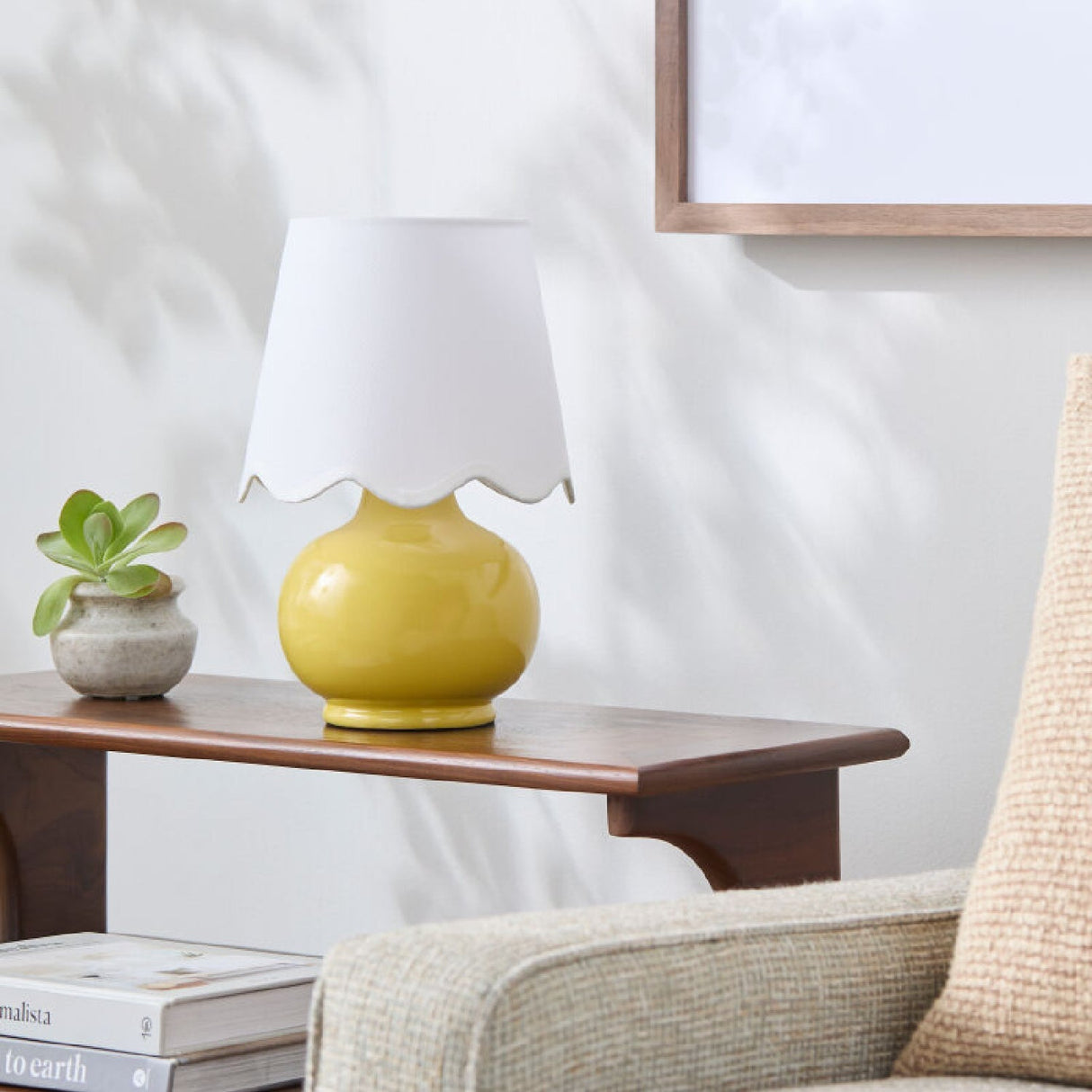 Modern European furniture - Scalloped Raffia Shade Table Lamp - www.oroa.com