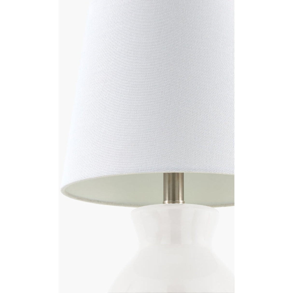 Modern European furniture - White Cotton Ceramic Table Lamp - www.oroa.com