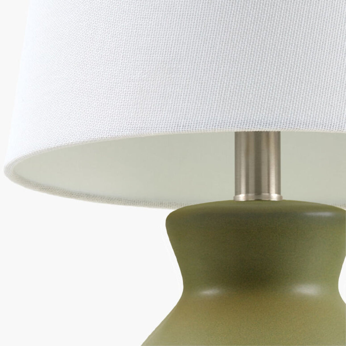 Modern European furniture - White Cotton Ceramic Table Lamp - www.oroa.com