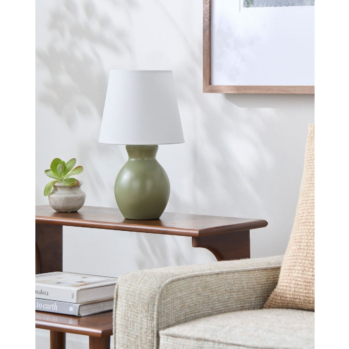 Modern European furniture - White Cotton Ceramic Table Lamp - www.oroa.com