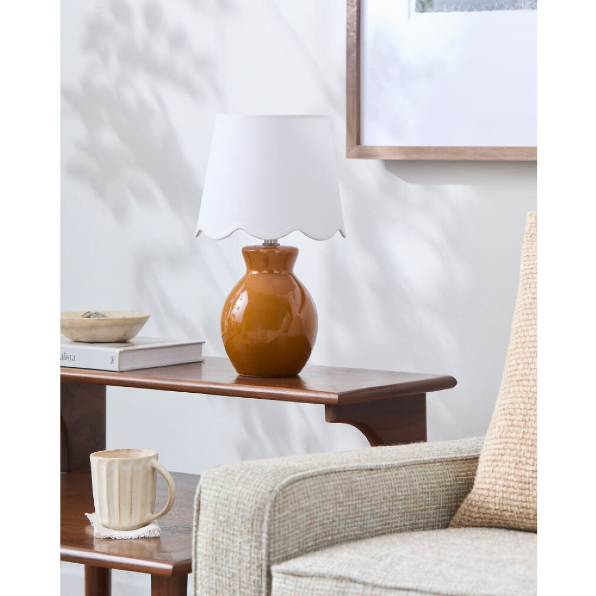 Modern European furniture - Scalloped Edge Accent Table Lamp - www.oroa.com